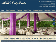 Tablet Screenshot of acmepartyrentals.com